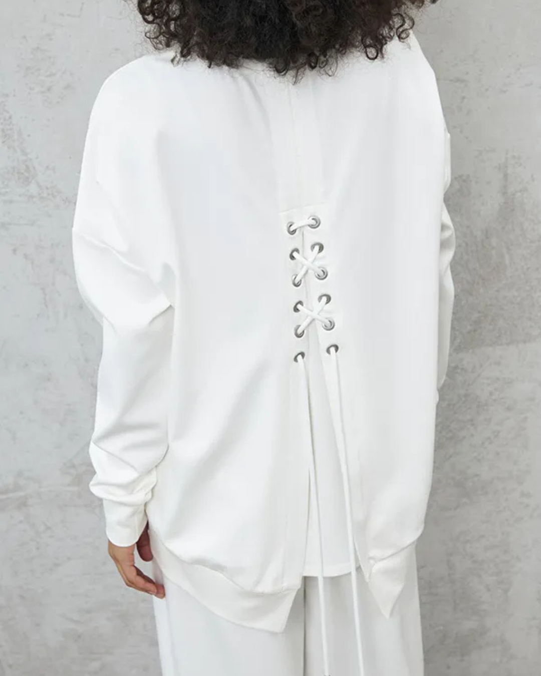 Conjunto Casual de Duas Peças com Gola Redonda e Mangas Compridas