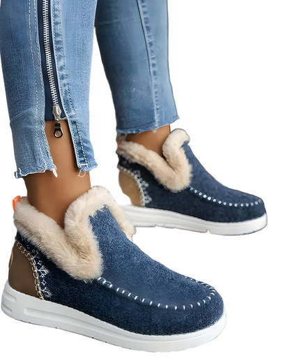 Botas de inverno com isolamento térmico e segurança antiderrapante para mulher
