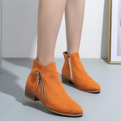 Botas de Cano Médio para Mulher com Fecho de Correr Lateral