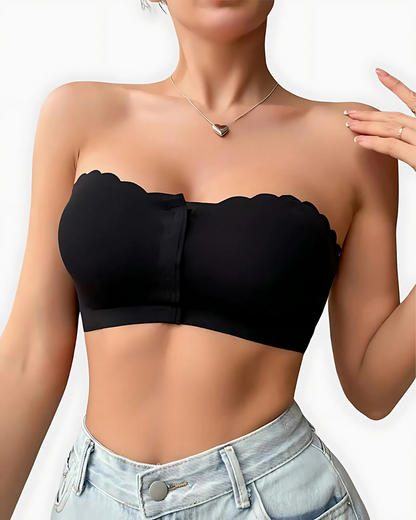 Soutien Confortável e Respirável com Fecho de Ilhós e Pormenor de Folhos (OFERTA 2X1)