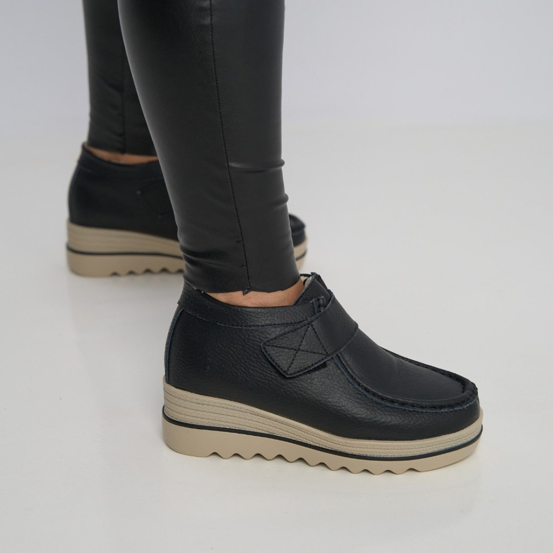 Bota terapêutica de couro natural para mulher