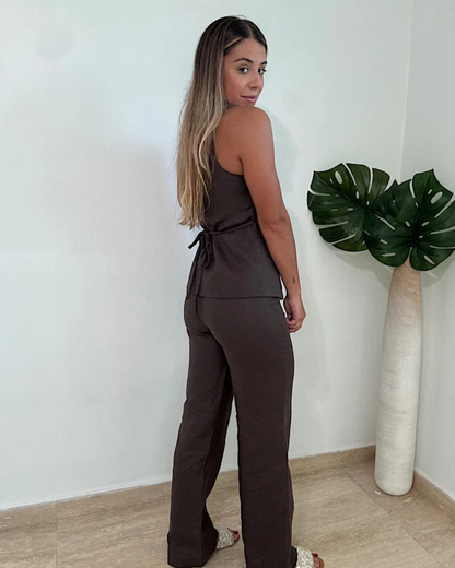 Conjunto Feminino Linho Chic Elegância Minimalista e Caimento Sofisticado