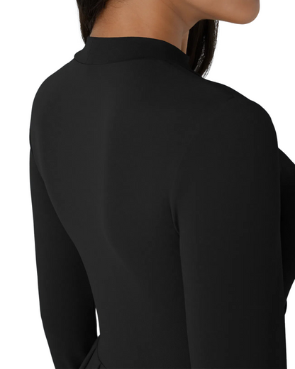 Vestido Maxi Plissado e Esvoaçante com Decote Alto e Bolsos para Mulher