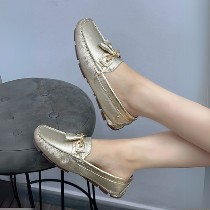 Mocassim de Couro Confortável para Mulher