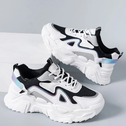 Sapatilhas de Plataforma Casual para Mulher com Sola Grossa