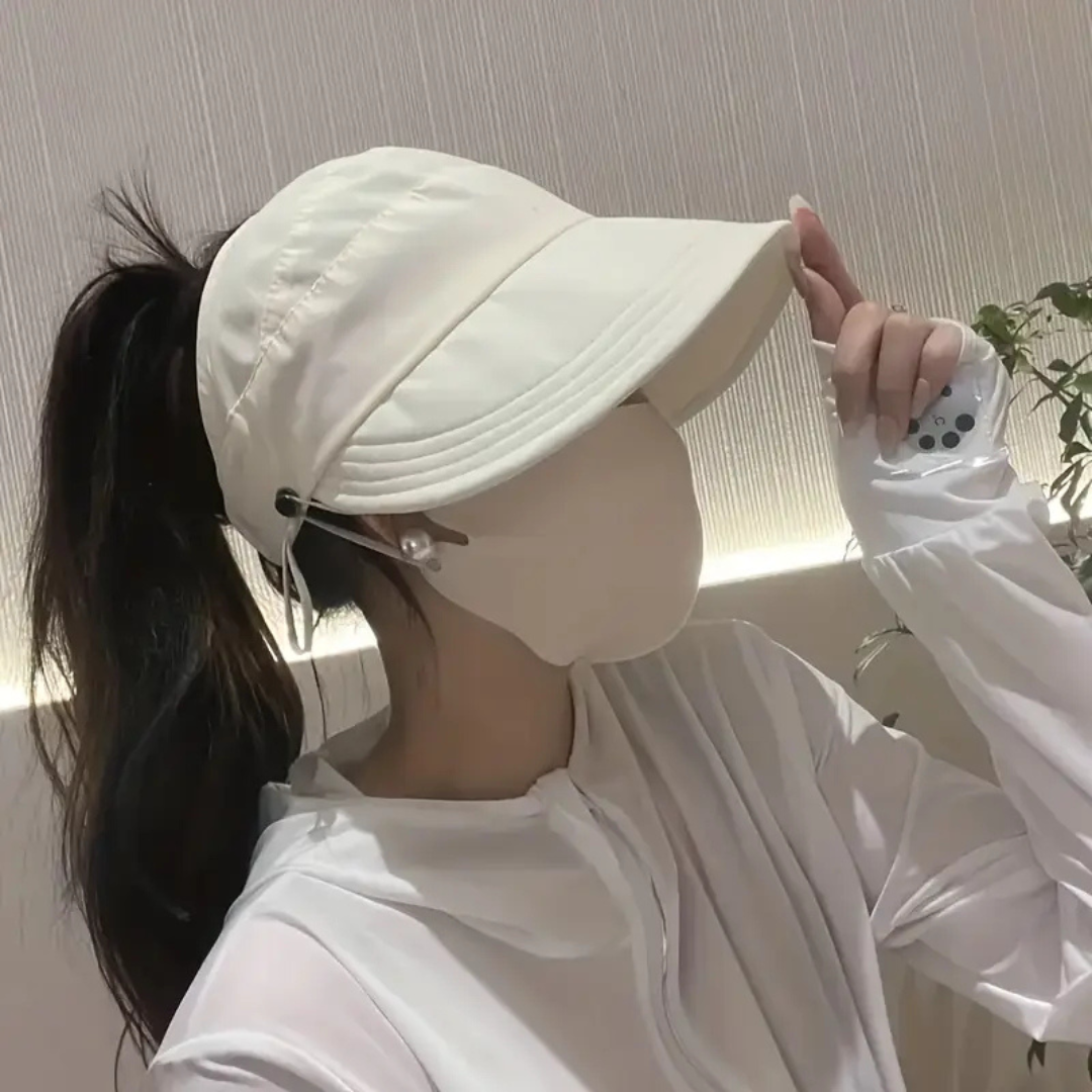 Chapéu de sol com parte superior oca e proteção UV para uso externo