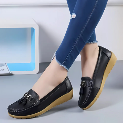 Mocassins de Couro Respirável para Mulher
