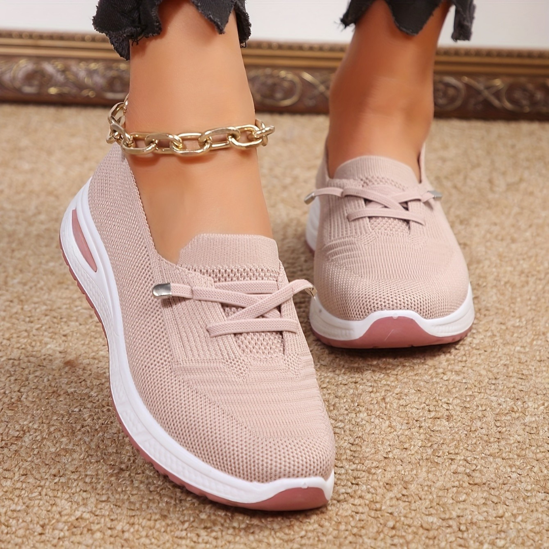 Sapatos Ortopédicos de Conforto para Mulher com Malha e Sola Macia