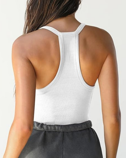 Blusas de Treino Femininas com Decote em V e Costas Cruzadas (OFERTA 2X1)