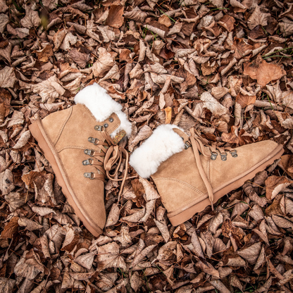 Botas de Camurça Acolchoadas com Interior Acolchoado para Mulher