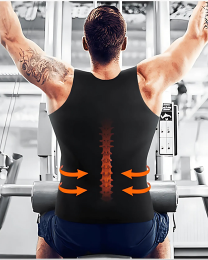 Camisa cinta com dupla compressão para homem