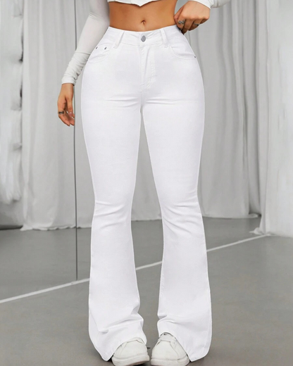 Calças de Cintura Alta para Mulher com Botas Largas