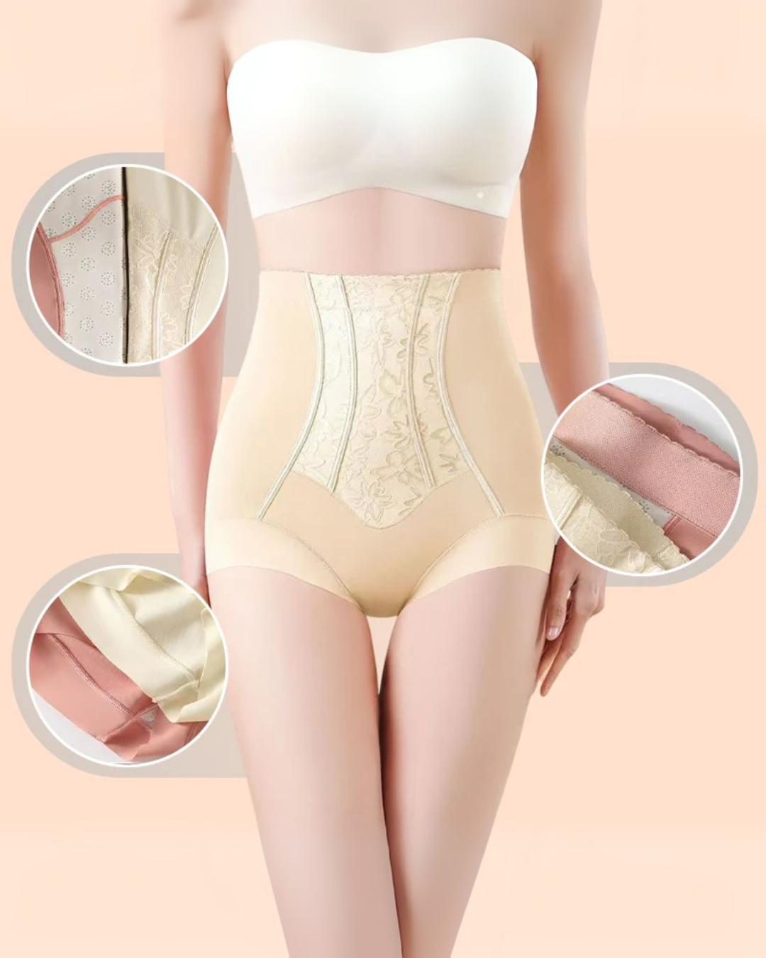 Calções modeladores de cintura alta