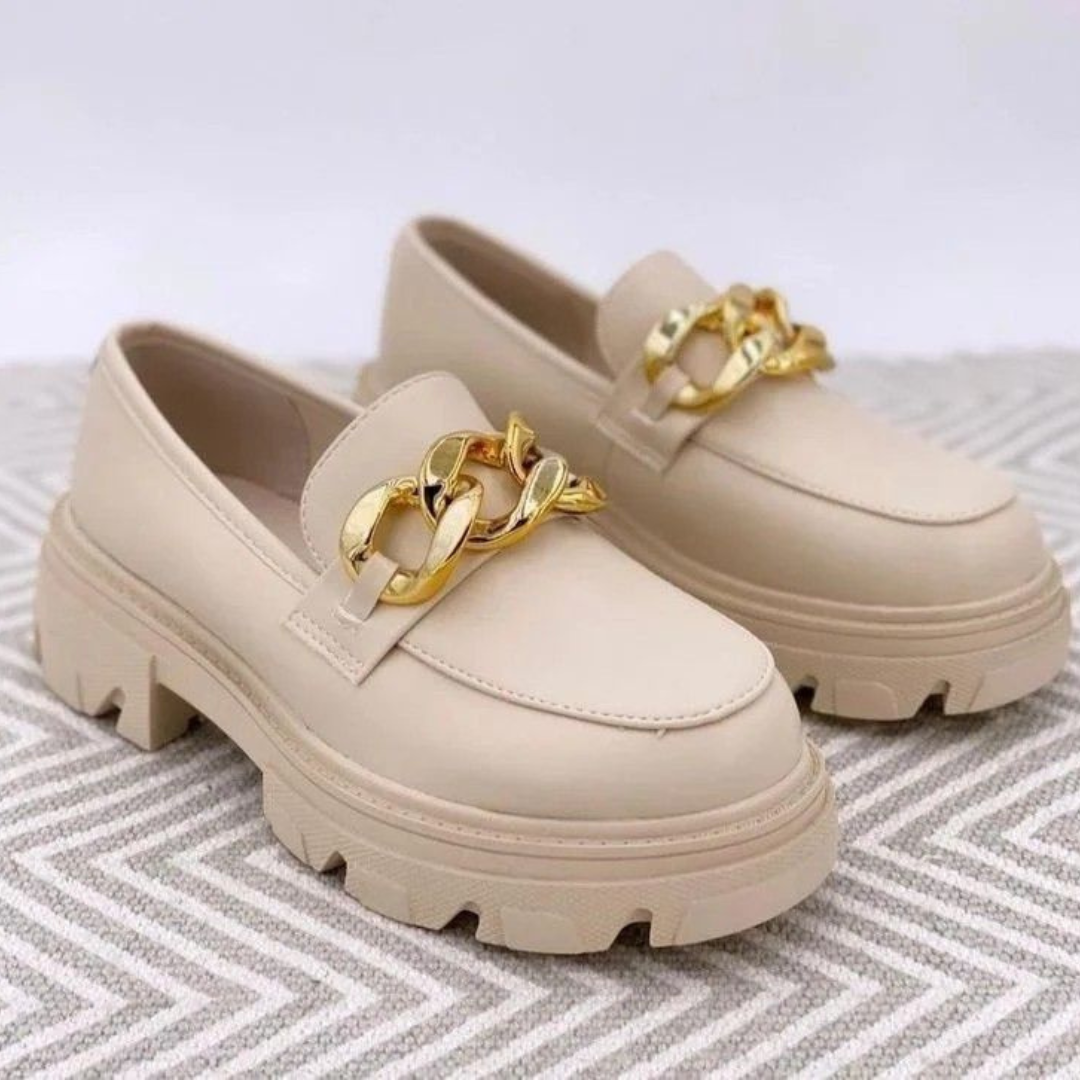 Mocassins de plataforma casual para mulher