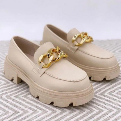 Mocassins de plataforma casual para mulher