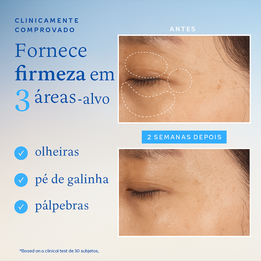 Gel Refrescante para Olhos com Cafeína com efeito Antiolheiras e Hidratação Imediata (PROMOÇÃO 2X1)