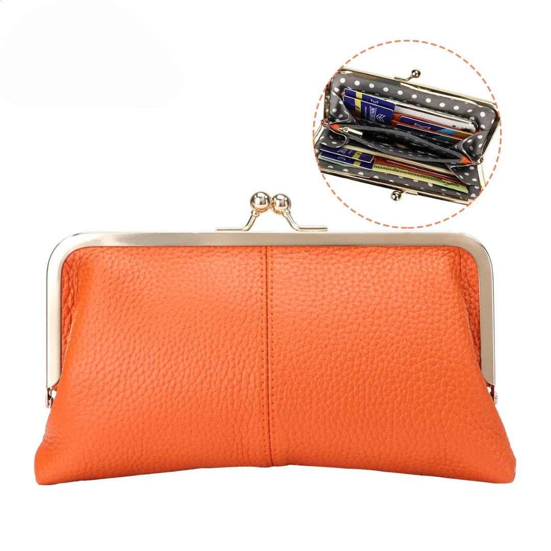 Bolsa de Couro Genuíno para Mulher Espaçosa com Becho de Beijo