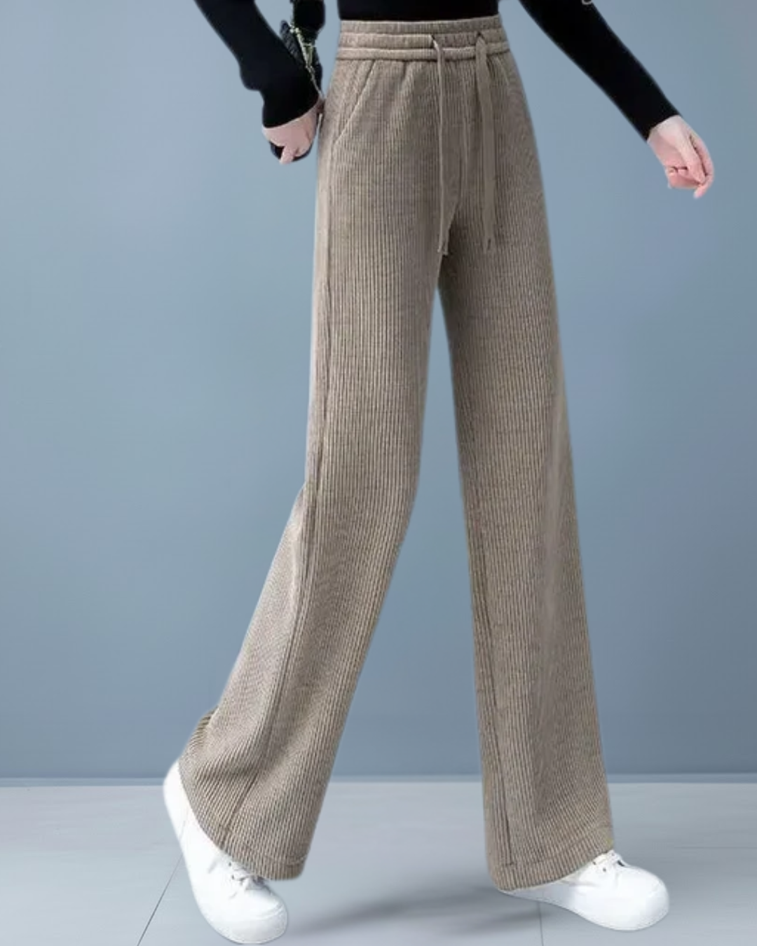 Calças Largas de Veludo Casuais para Mulher