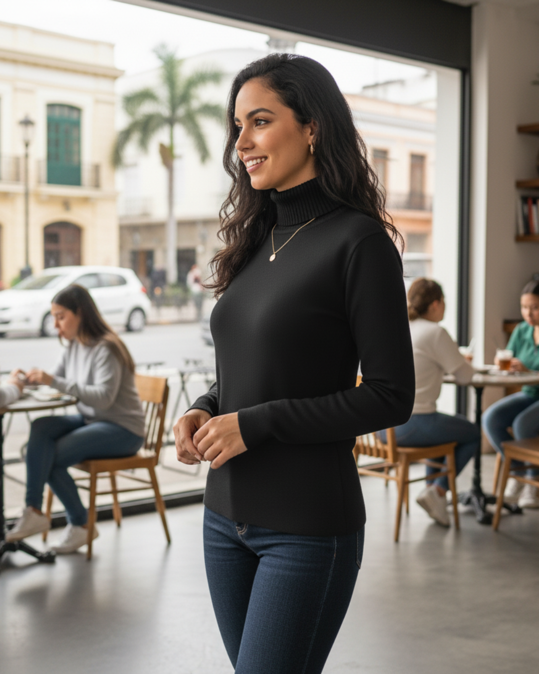 Camisola térmica com interior felpudo para mulher