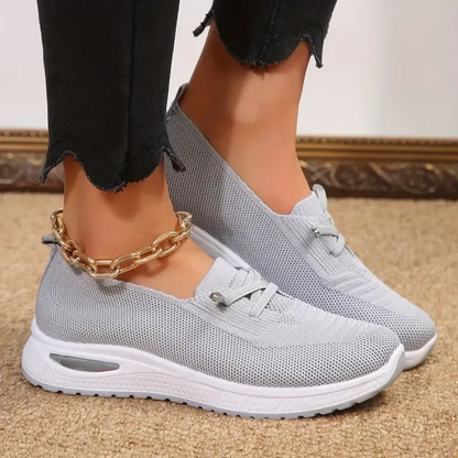 Sapatos Ortopédicos de Conforto para Mulher com Malha e Sola Macia