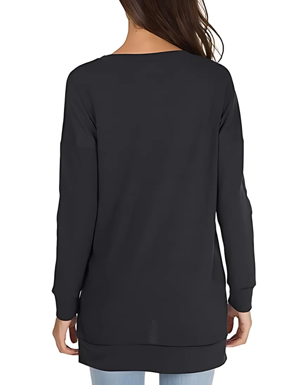 Camisola de Manga Comprida e Folgada para um Estilo Casual e Confortável