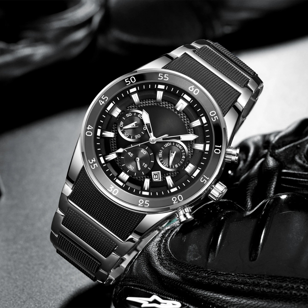 Relógio de quartzo multifuncional resistente à água para homem®