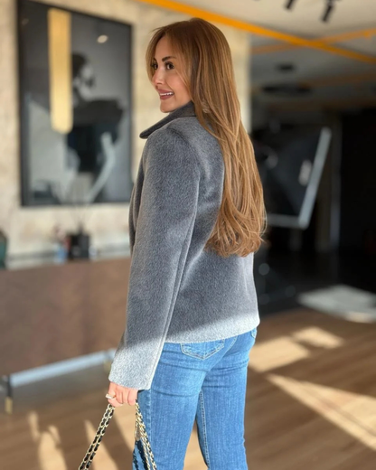 Casaco de veludo brilhante para mulher