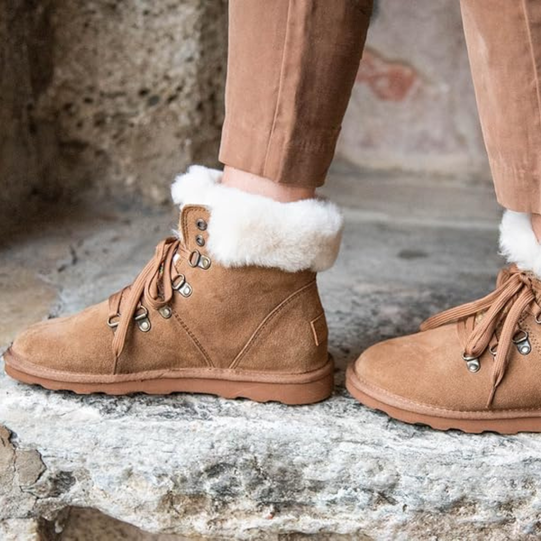 Botas de Camurça Acolchoadas com Interior Acolchoado para Mulher