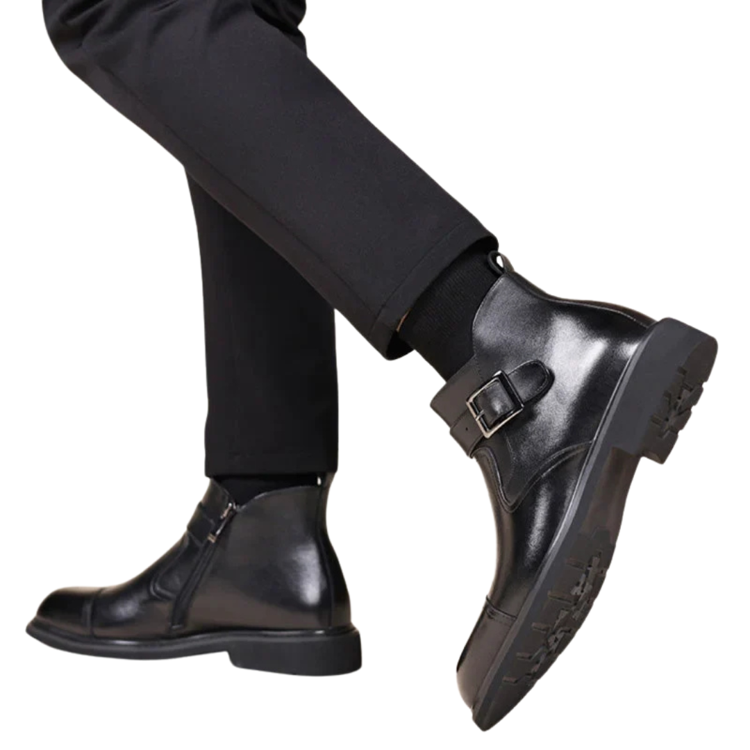 Botas Curtas com Interior Polar e Fecho Duplo para Homens