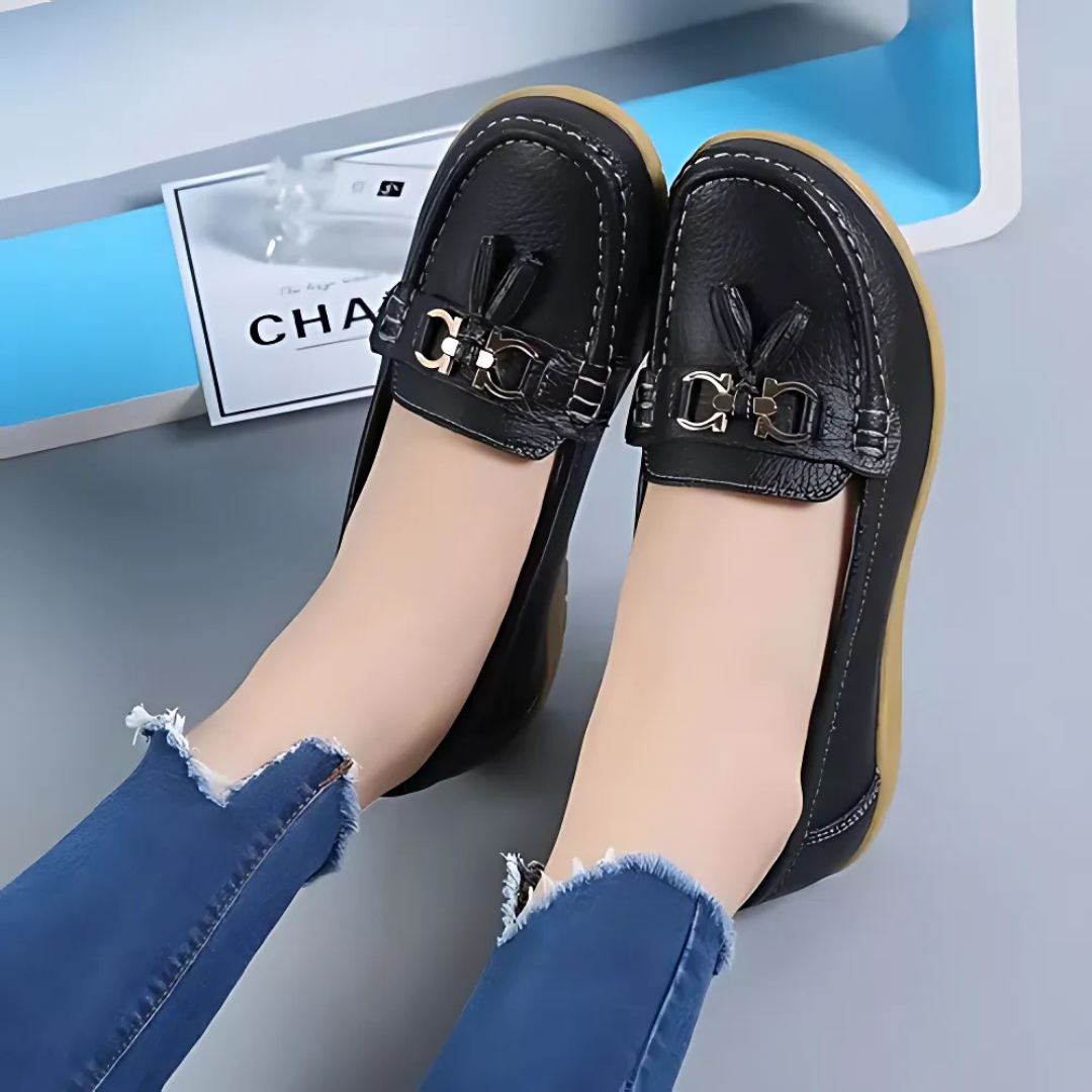 Mocassins de Couro Respirável para Mulher
