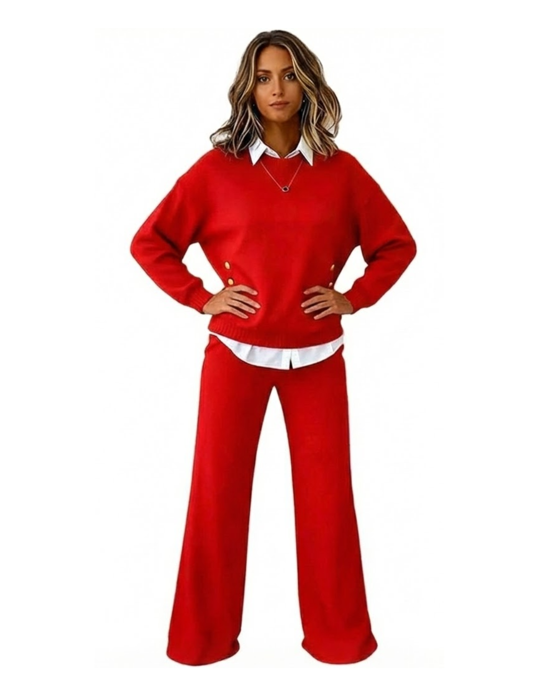 Conjunto de Camisola e Calças para Mulher