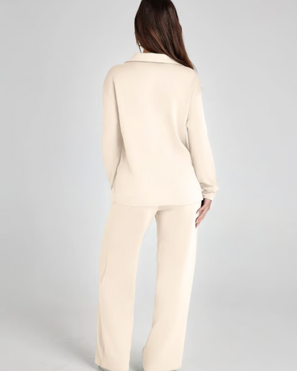 Conjunto Feminino de 2 Peças - Roupa Casual com Moletom de Manga Longa