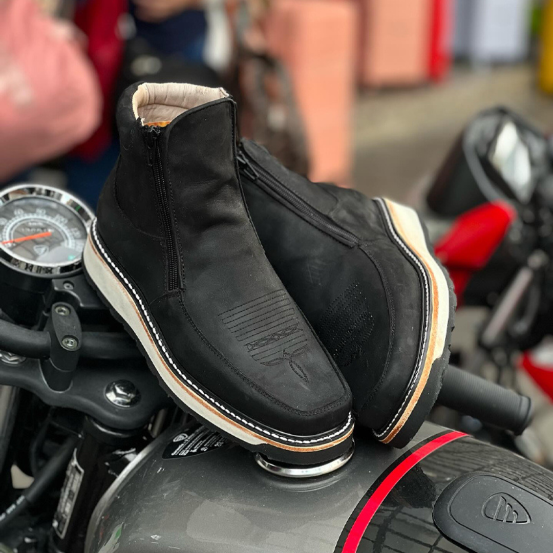 Botas Retro Square Toe para Homem