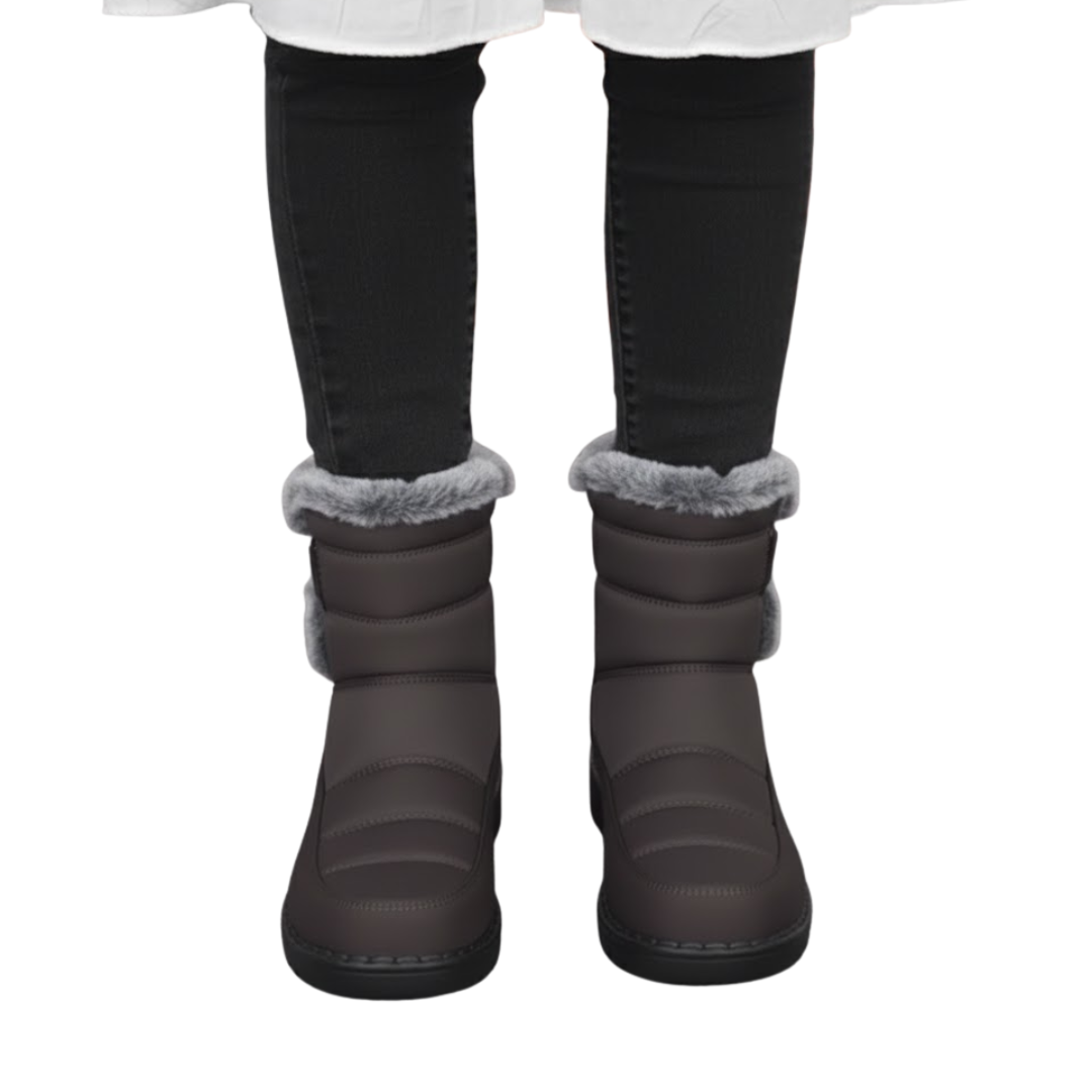 Botas de Neve Impermeáveis com Forro Térmico para Mulher