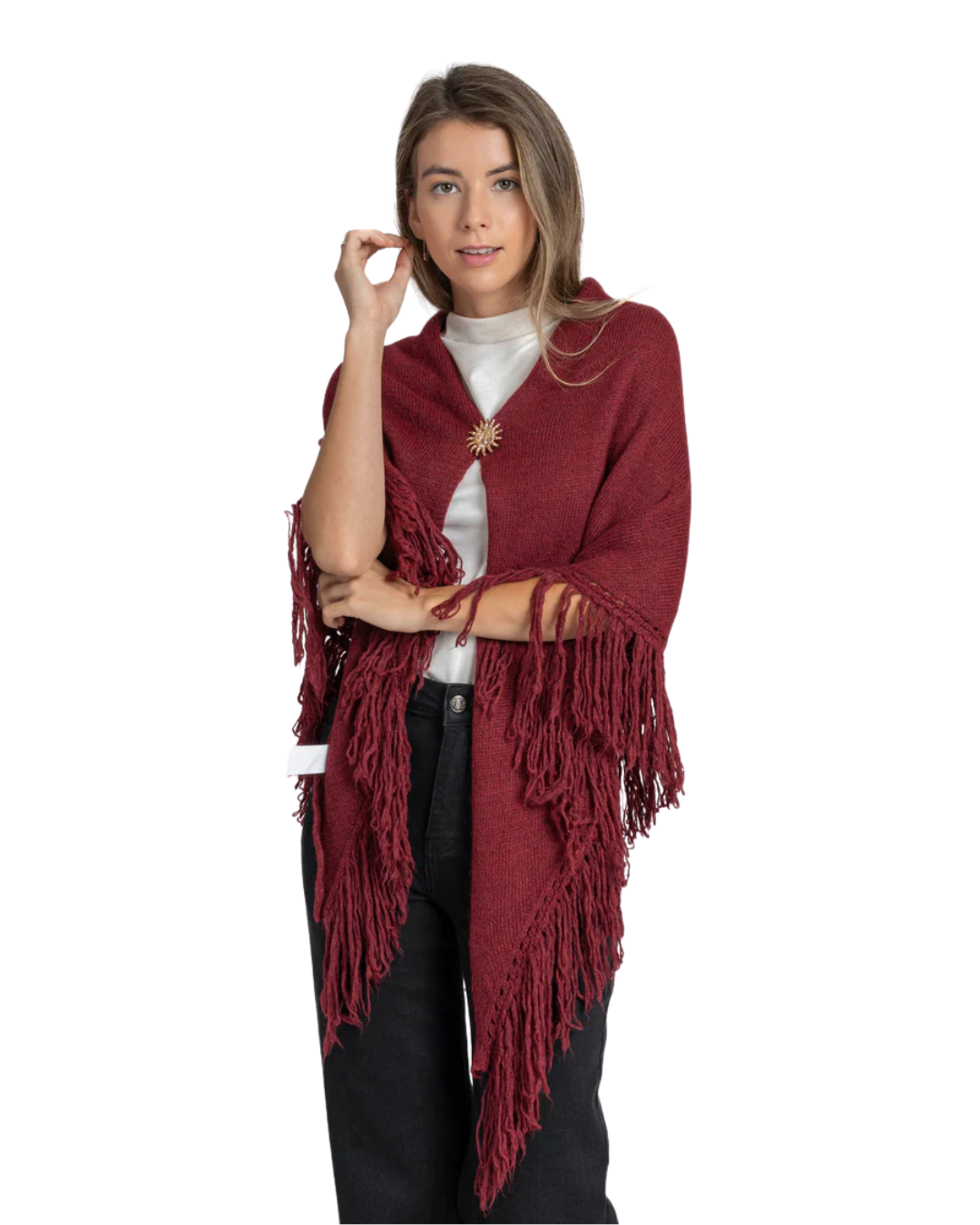 Capa com Franjas Elegante e Versátil para Mulher