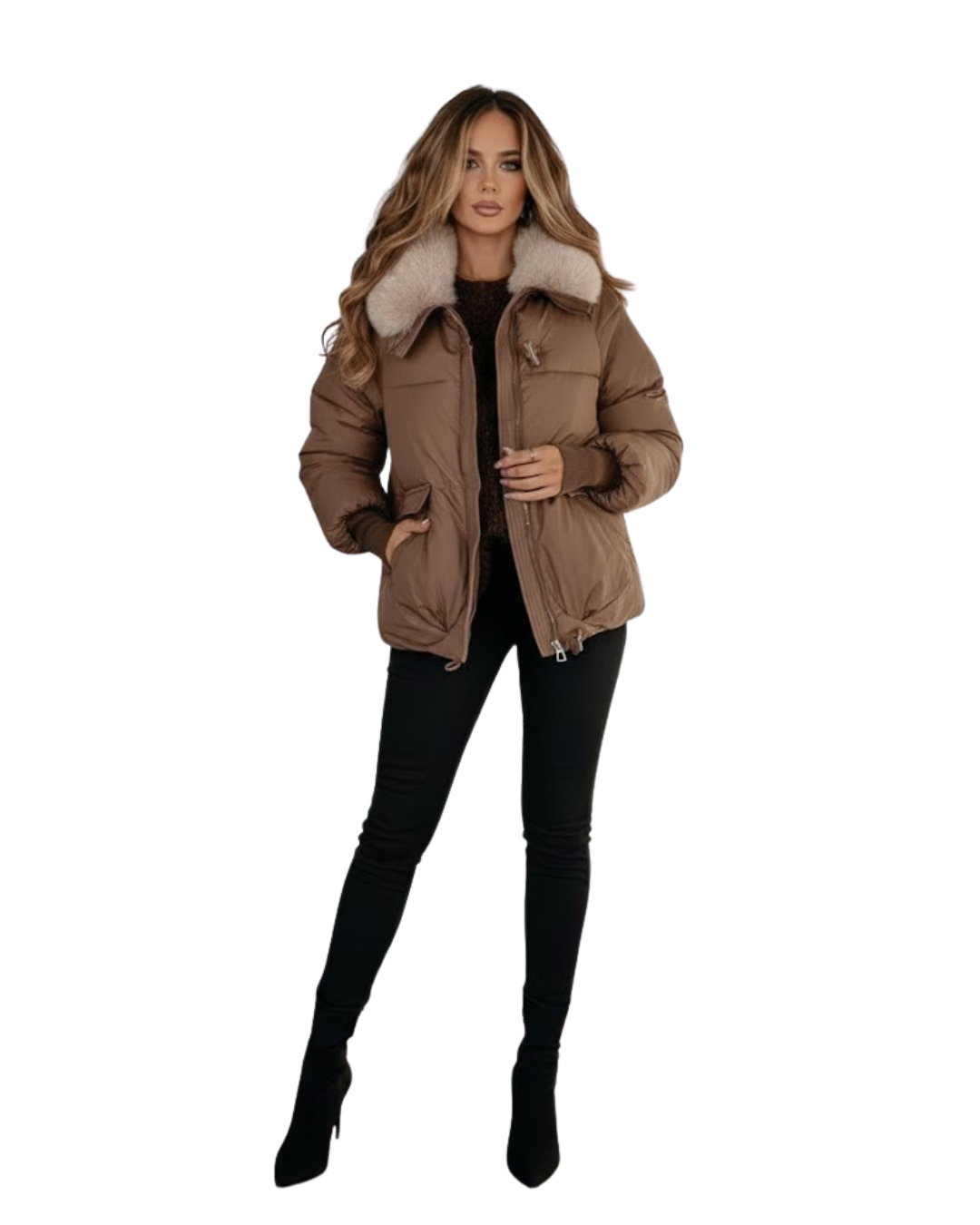 Casaco acolchoado de luxo e estilo moderno para mulheres