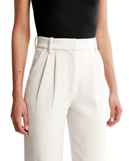 Calças Clássicas de Perna Larga para Mulher