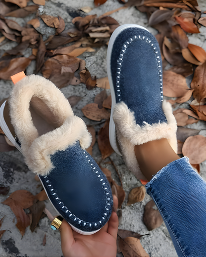 Botas de inverno com isolamento térmico e segurança antiderrapante para mulher