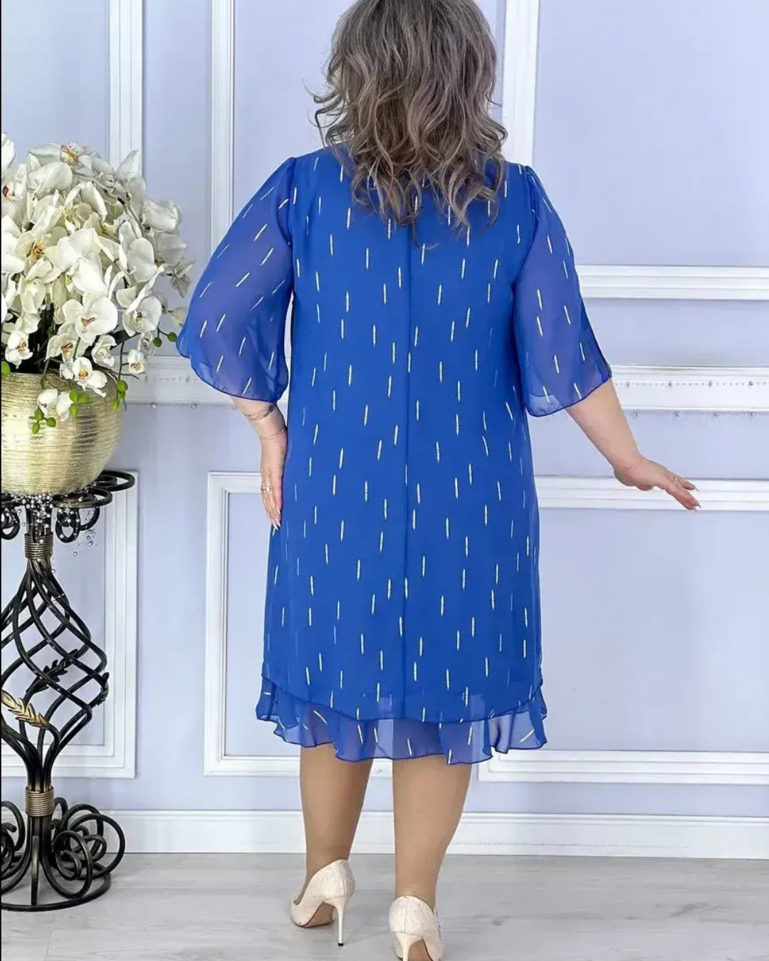 Vestido Suelto curto, elegante e na moda para mulher