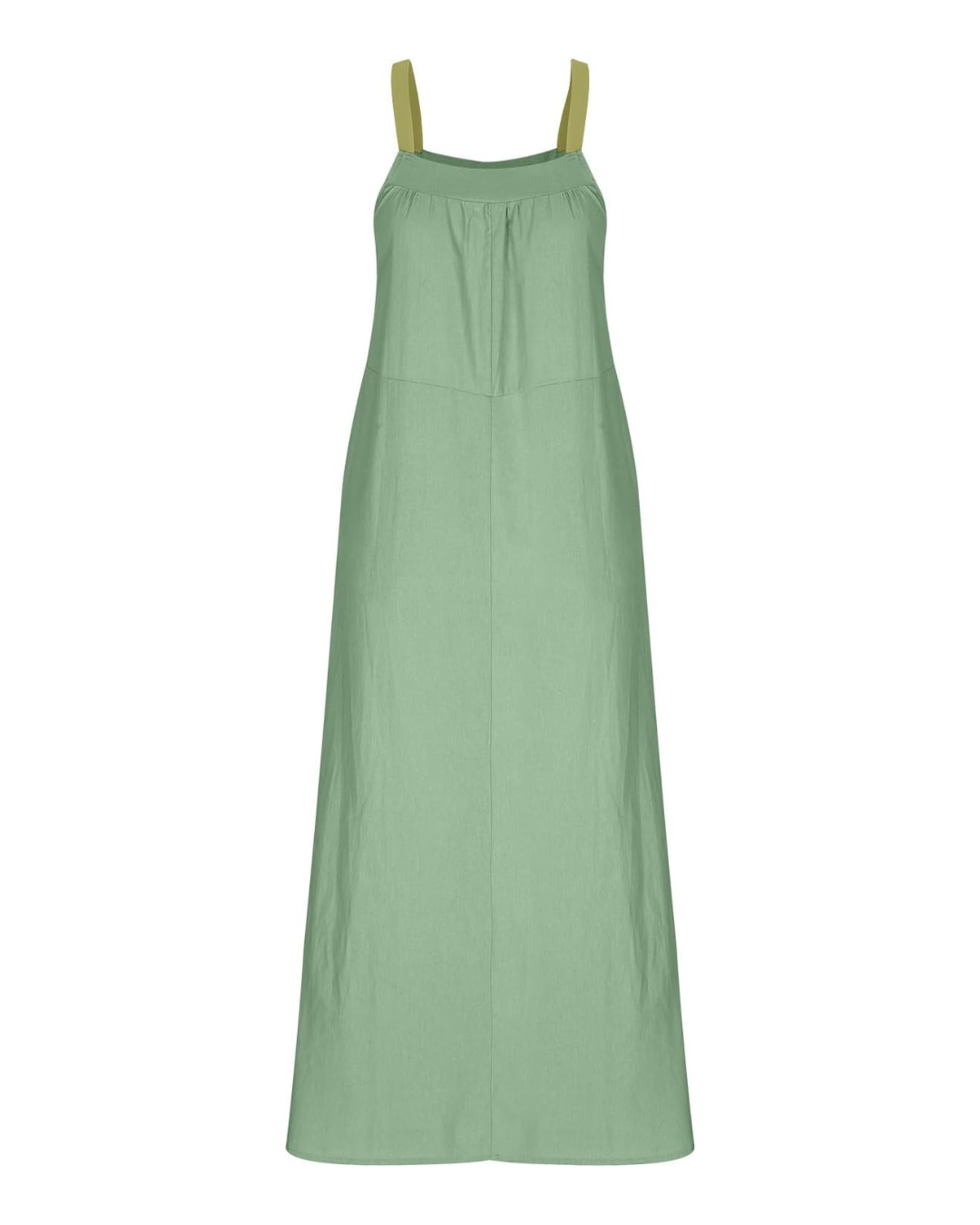 Vestido longo de linho para mulher com alças finas