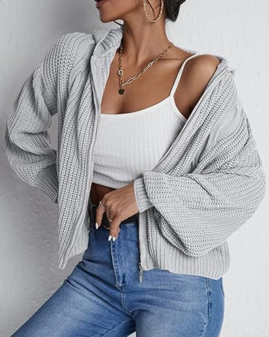 Cardigã de Malha Macio e Confortável para Mulher