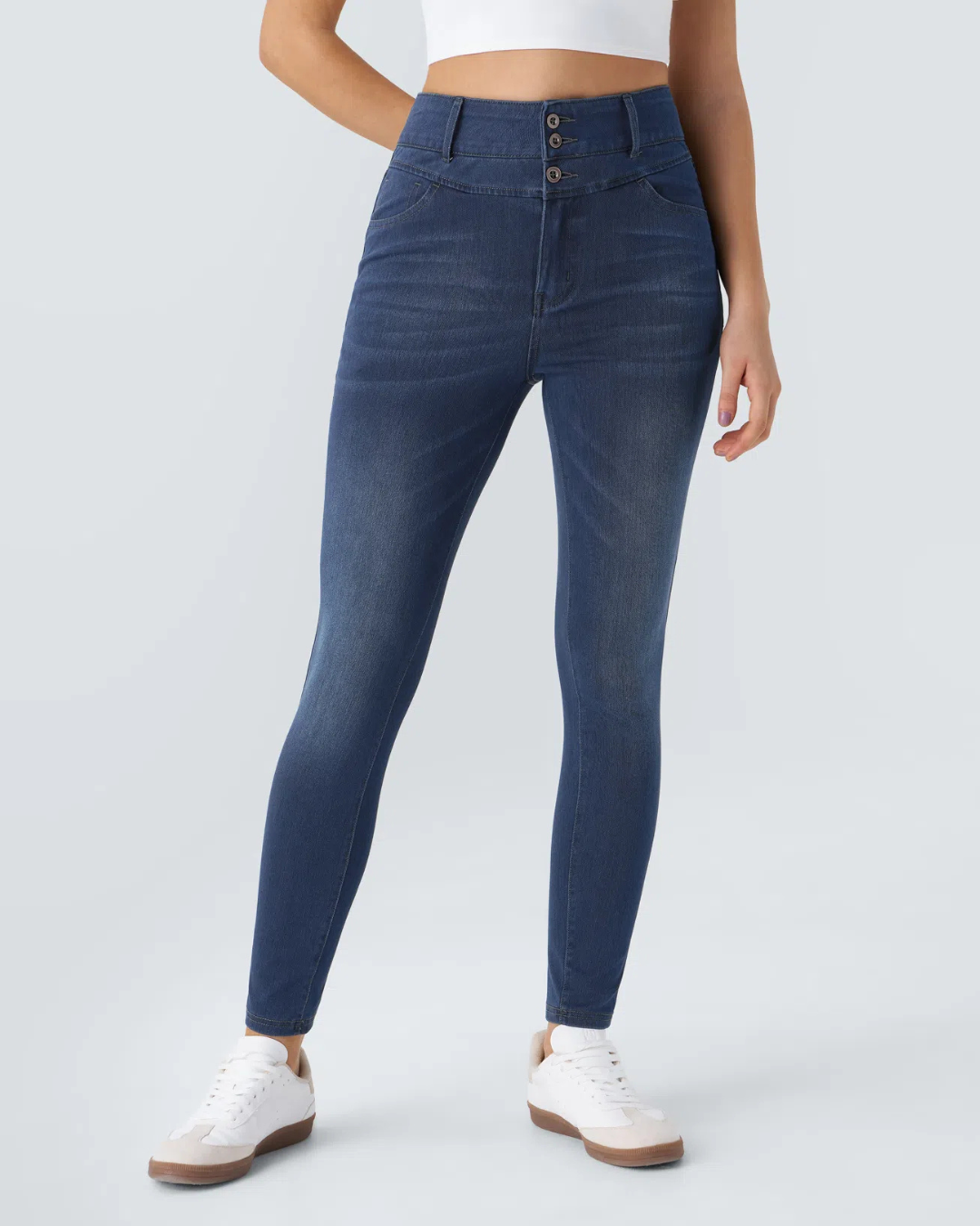 Calça Jeans Flexível Cintura Alta com Conforto Total