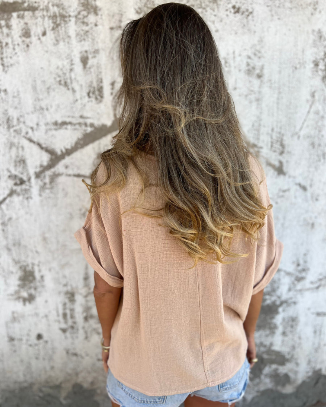 Camiseta de Manga Curta com Gola Redonda