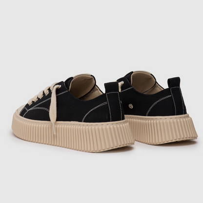 Sapatilhas de Cano Alto em Camurça com Biqueira Redonda para Mulher