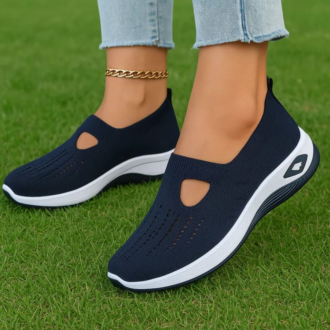 Sapatos ortopédicos confortáveis para mulher