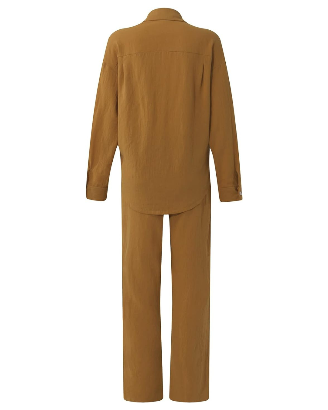 Conjunto Elegante de duas peças de Camisa com Mangas Compridas