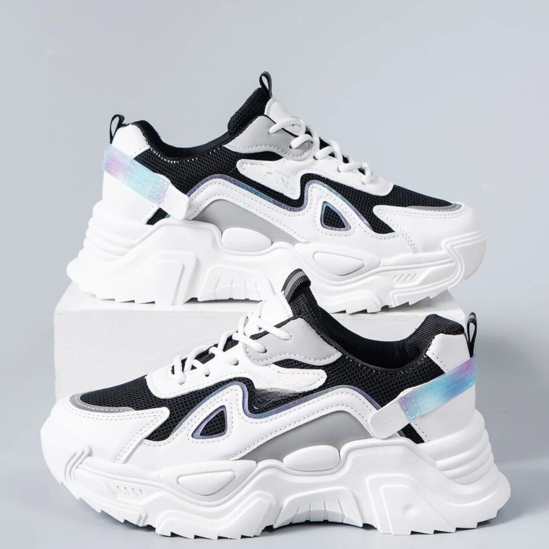 Sapatilhas de Plataforma Casual para Mulher com Sola Grossa