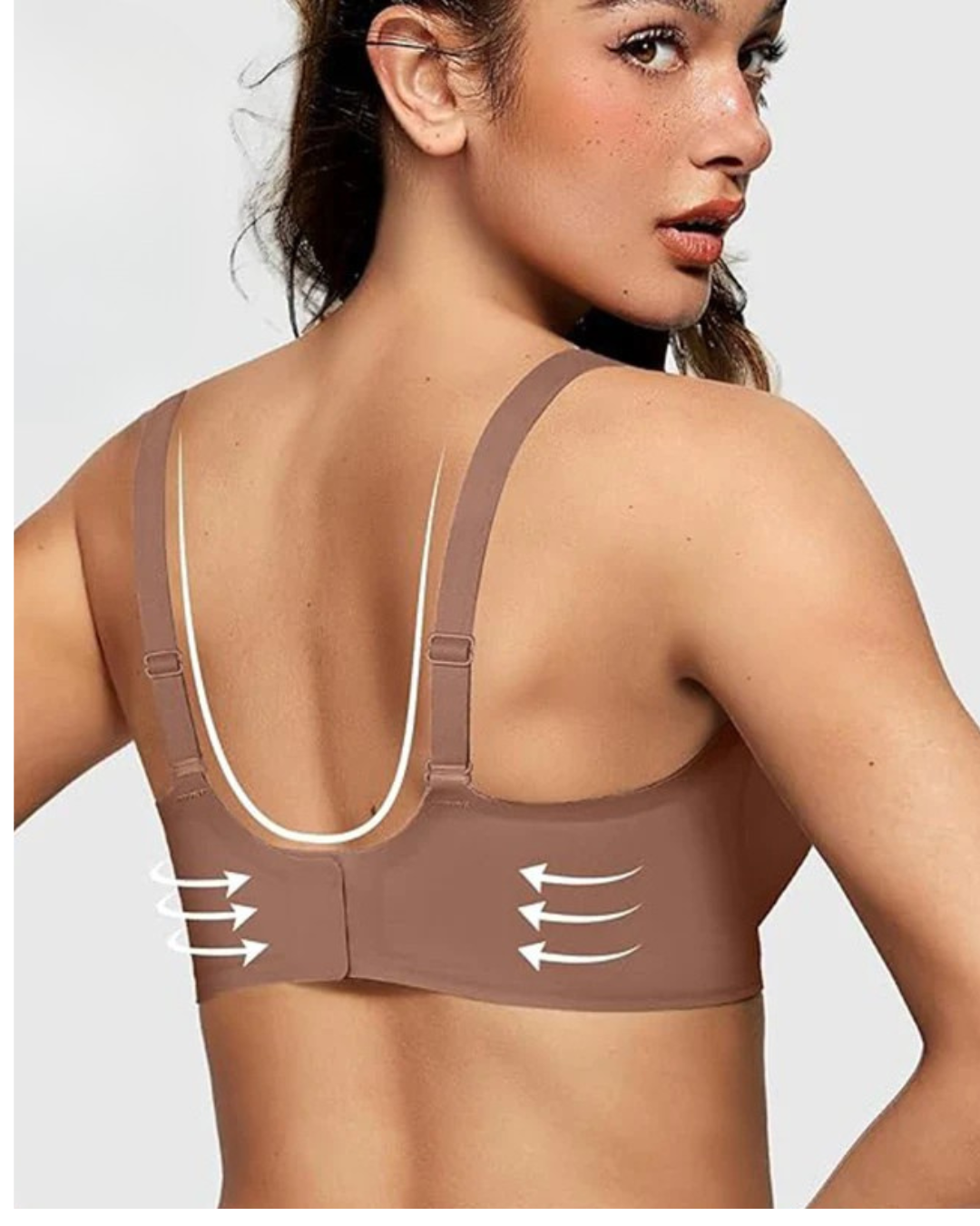 Soutien push-up sem costuras com decote em V profundo (OFERTA 2X1)