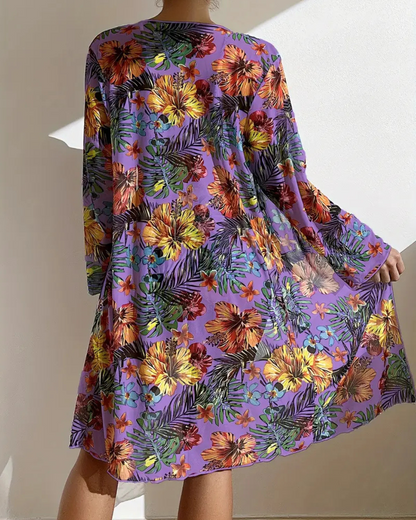 Biquíni tropical com tanga a condizer