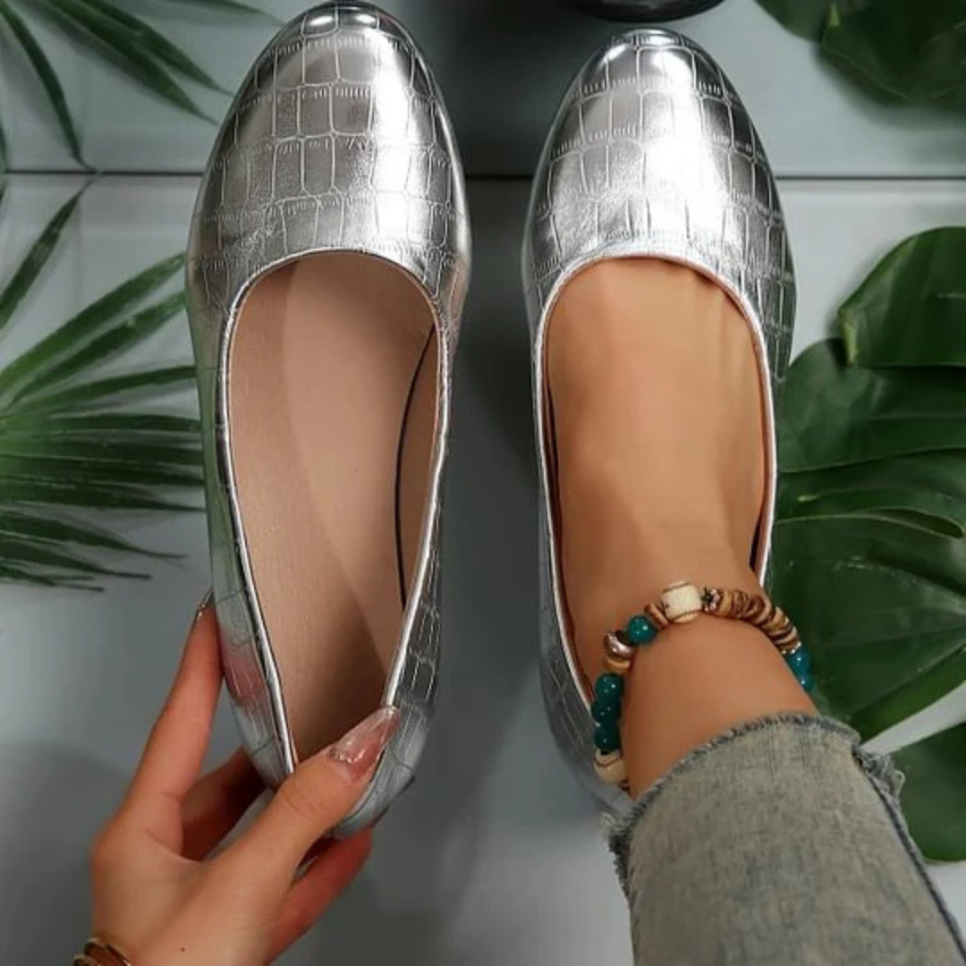 Sapatos Femininos de Couro Leve com Design Confortável para o Dia a Dia